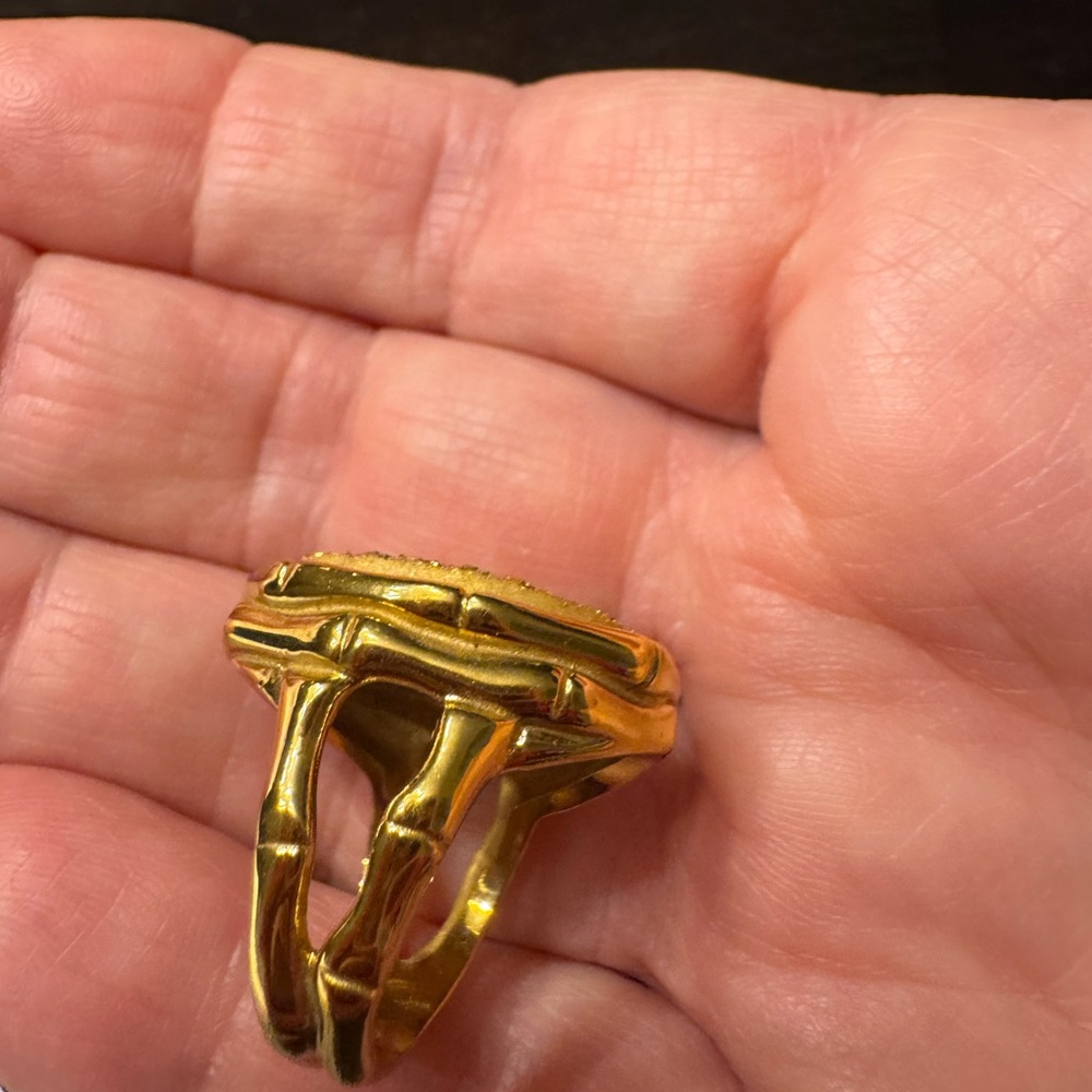 Gold Statement Ring - image 4